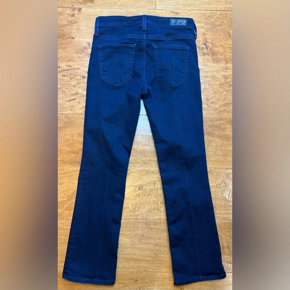 AG Stacie Crop Straight Jeans 25 Dark Rinse Mid Rise Clean Denim
